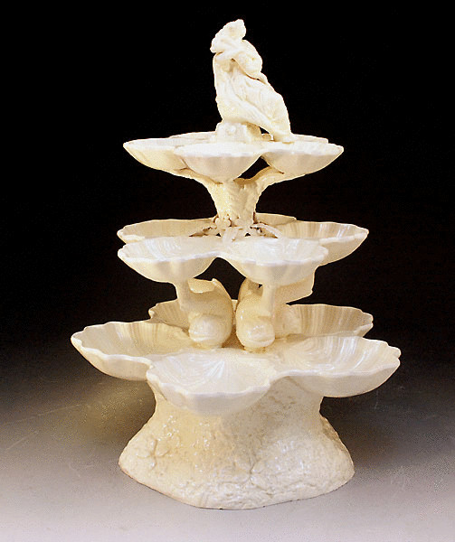 ANTIQUE PLAIN CREAMWARE  POTTERY CENTERPIECE ENGLISH CIRCA 1770