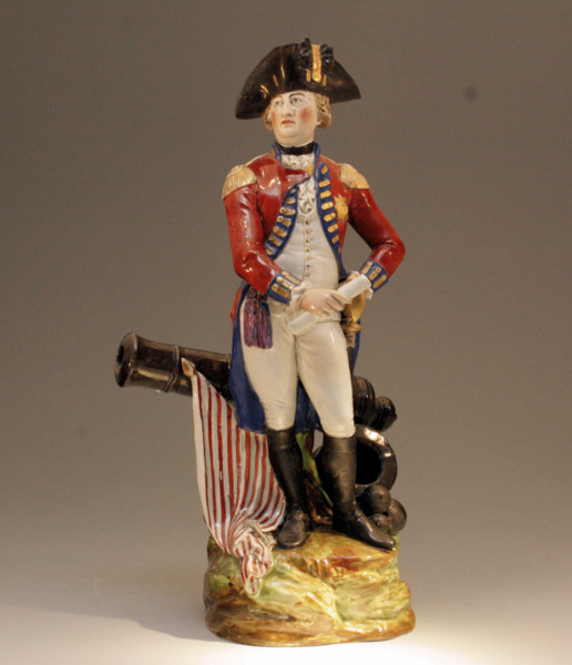 King George 111 Staffordshire pearlware figure by Pierre Stephan