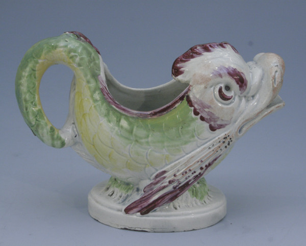RARE DOLPHIN SAUCE BOAT IMPRESSED WALKER