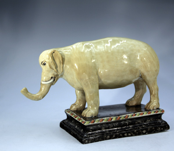 Ralph Wood enamelled colored figure of Elephant