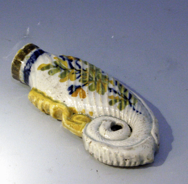 Prattware pottery scent flask English c1790