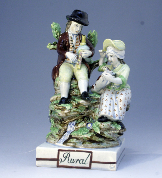 Staffordshire figure Titled Rural pearlware pottery