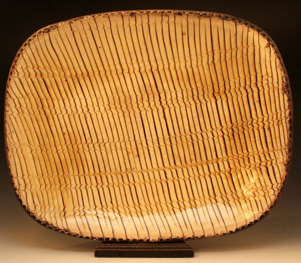 Slipware baking dish English earthenware circa 1800