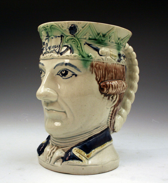ENGLISH POTTERY COMMEMORAIVE OF ADMIRAL RODNEY C1790