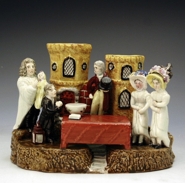 ANTIQUE ENGLISH STAFFORDSHIRE POTTERY FIGURE  circa1820