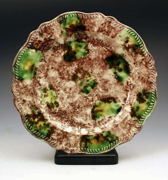 WHIELDON TYPE COLOUR GLAZE CREAMWARE PLATE 18THC