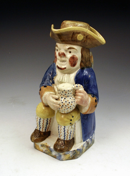 PRATTWARE TOBY JUG ENGLISH POTTERY C1820
