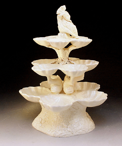 ANTIQUE PLAIN CREAMWARE  POTTERY CENTERPIECE ENGLISH CIRCA 1770