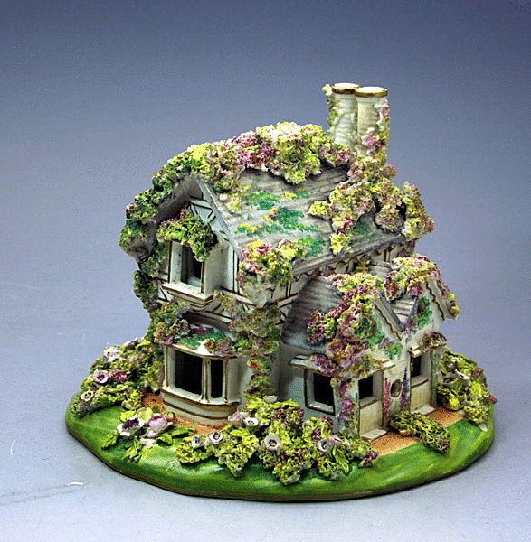 STAFFORDSHIRE PORCELAIN PASTILLE BURNER