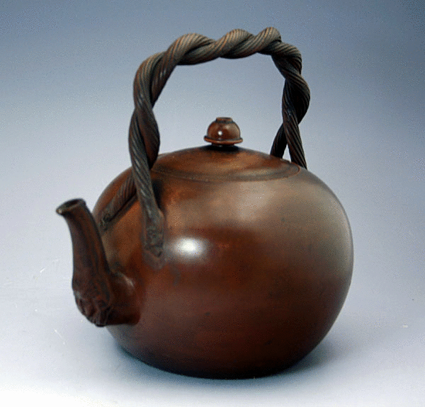 ENGLISH REDWARE POTTERYTEA KETTLE OR PUNCH POT 