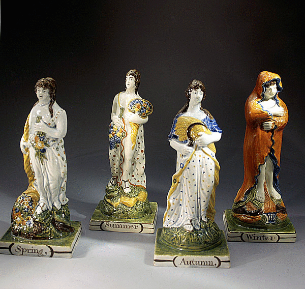 Sunderland pottery set of the Four Seasons