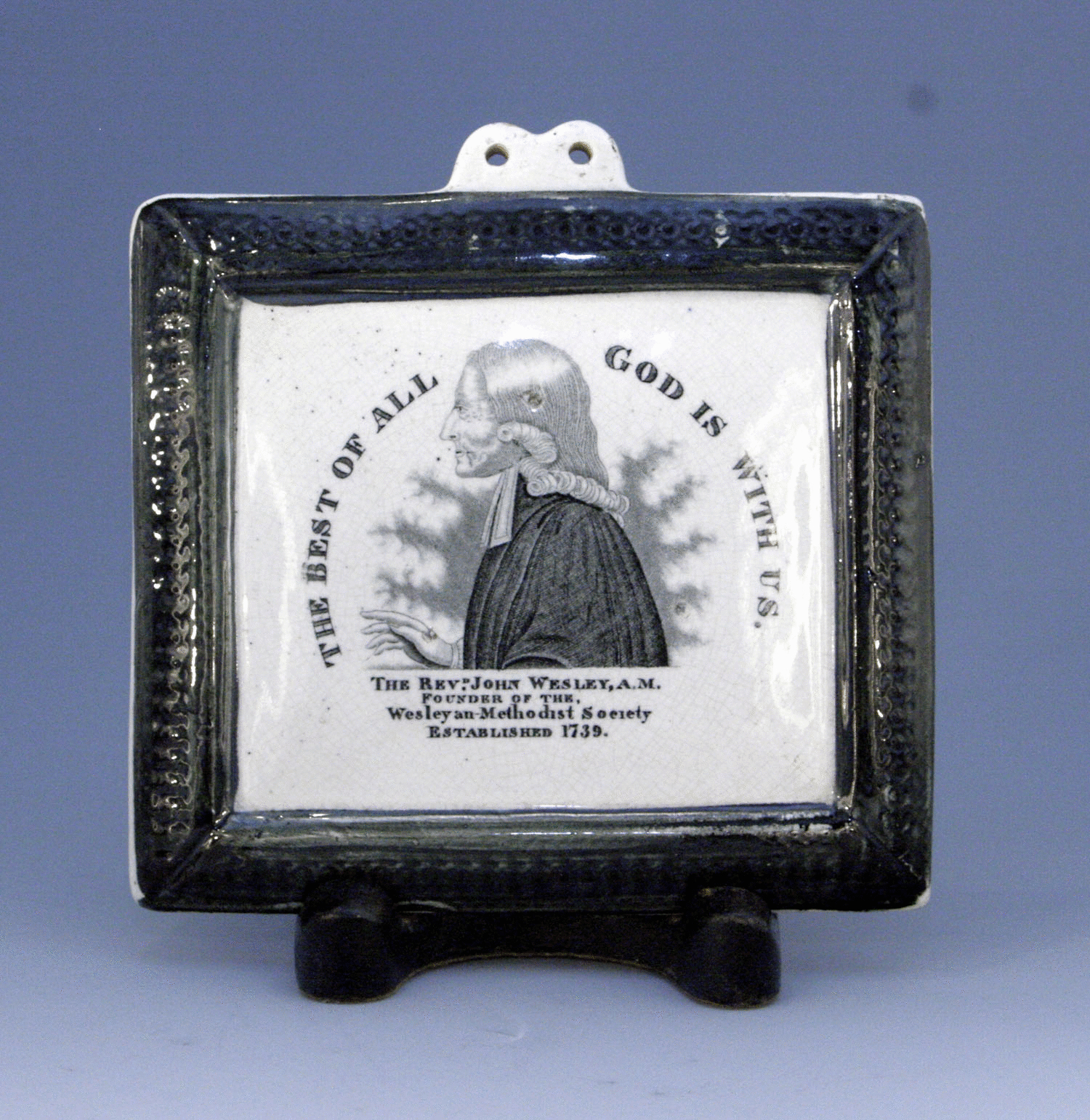 WESLEY POTTERY PLAQUE FROM TYNESIDE NORTH EAST ENGLAND