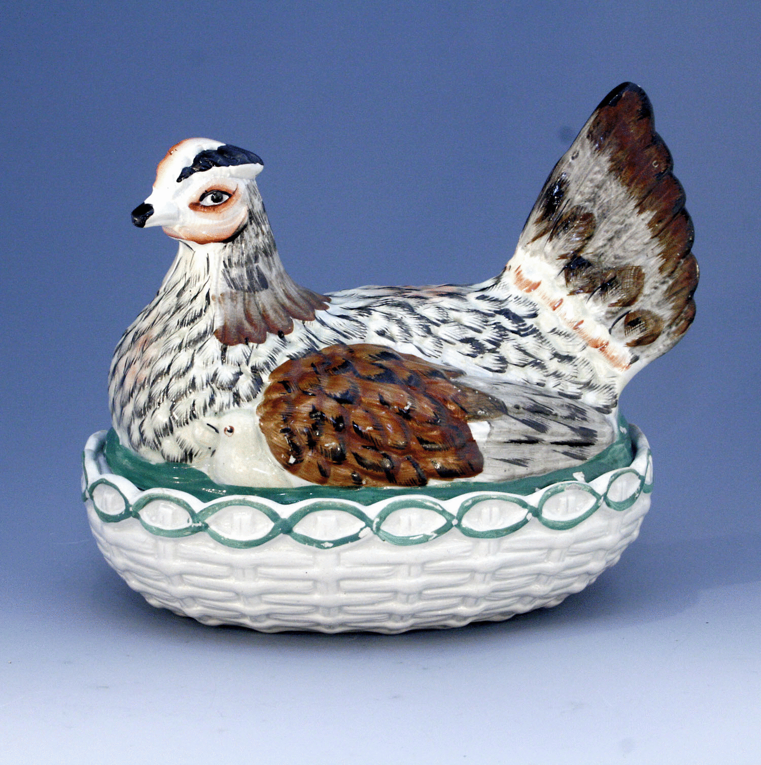 Hen on Nest Staffordshire pottery covered tureen.