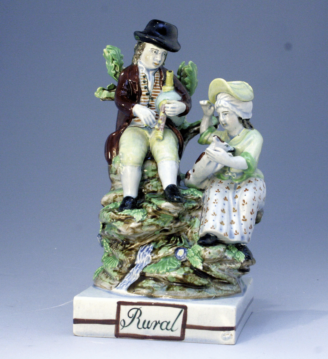 Staffordshire figure Titled Rural pearlware pottery