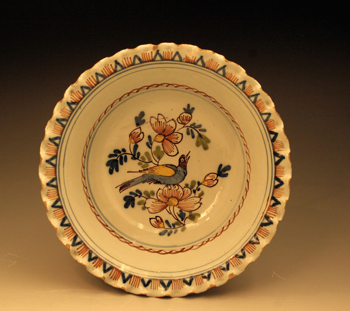 ENGLISH DELFT BOWL IN DECORATED IN POLYCHROME FROM BRISTOL 