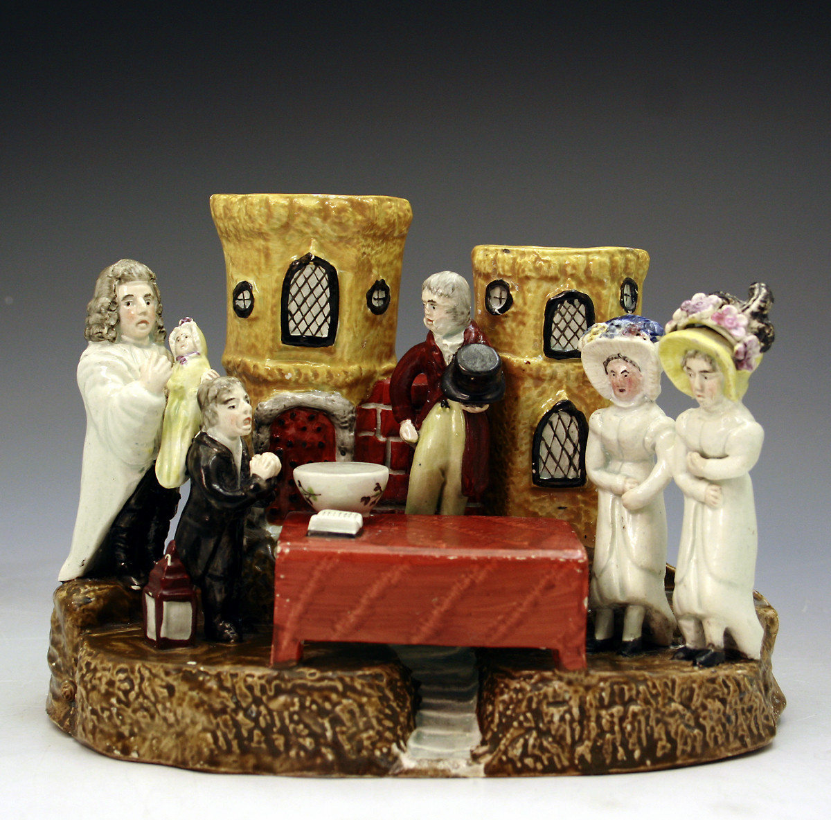 ANTIQUE ENGLISH STAFFORDSHIRE POTTERY FIGURE  circa1820