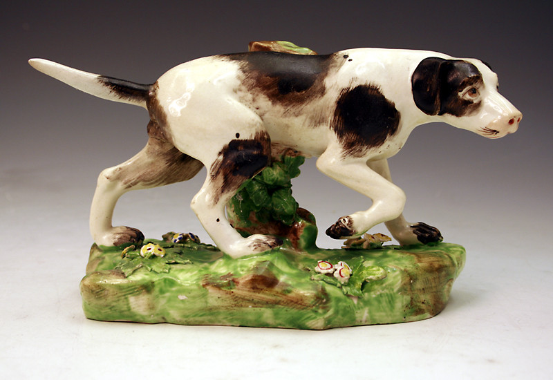 Derby  figure of a sporting dog early 19th century