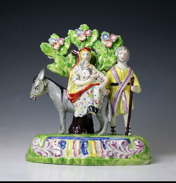 Staffordshire pottery bocage figure 