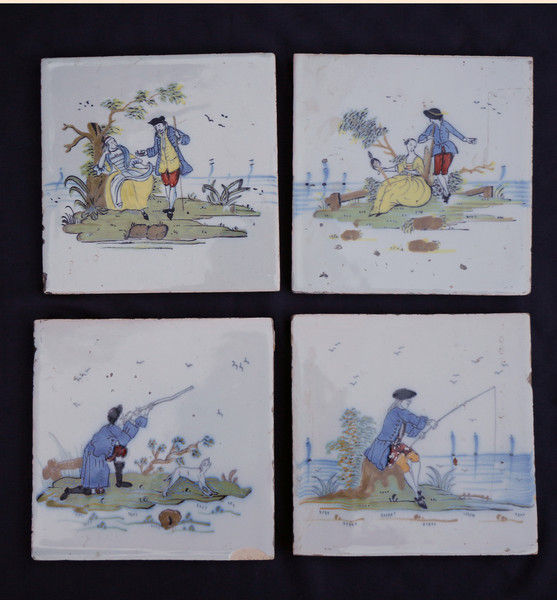 English defltware tiles mid 18th century Liverpool