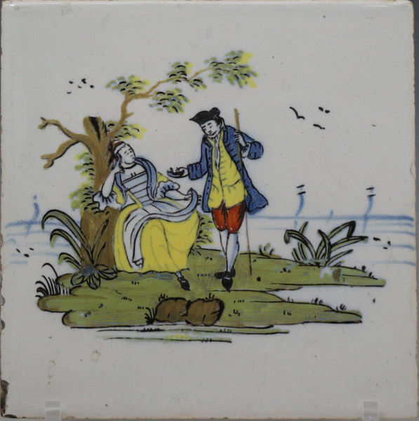 English delftware pottery Fazackerly Tile LIverpool mid 18th century