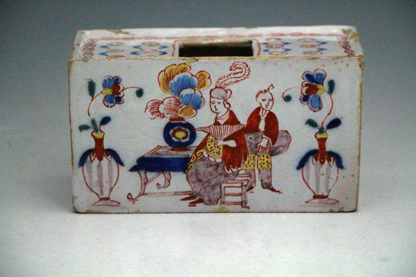London Delft Chinoiserie flower-brick England mid 18th century