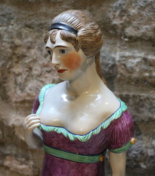 Antique Staffordshire pottery large scale figure of Venus, English early 19th century