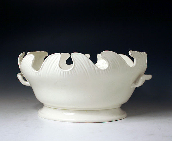 Antique period creamware pottery monteith Castleford Yorkshire 18th century