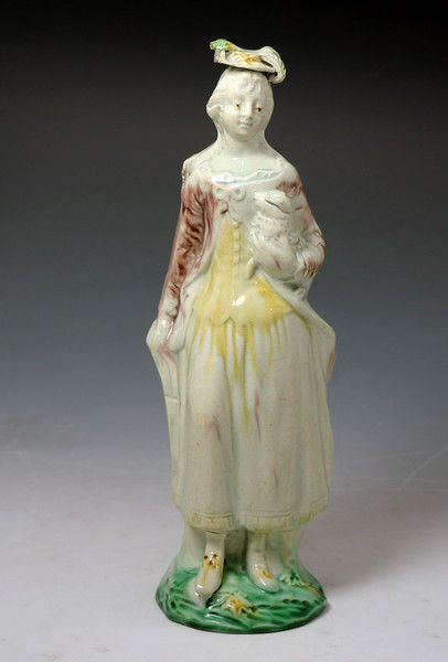 ANTIQUE STAFFORDSHIRE POTTERY RALPH WOOD FIGURE 18TH CENTURY