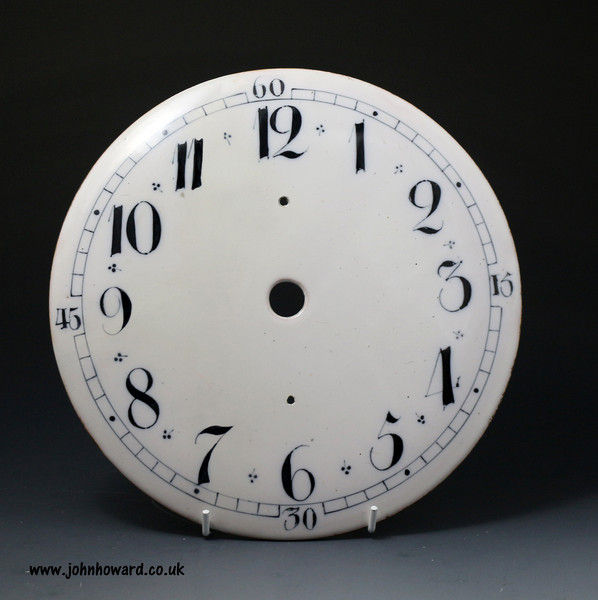 Antique 18th century period English tin glaze delft ware earthenware clock face