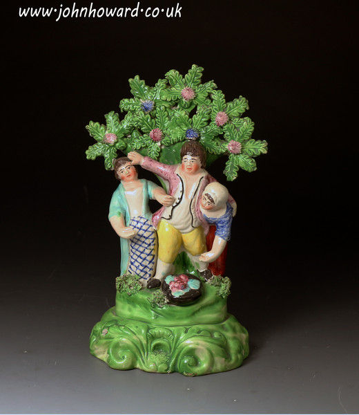 Antique Staffordshire pottery figure 