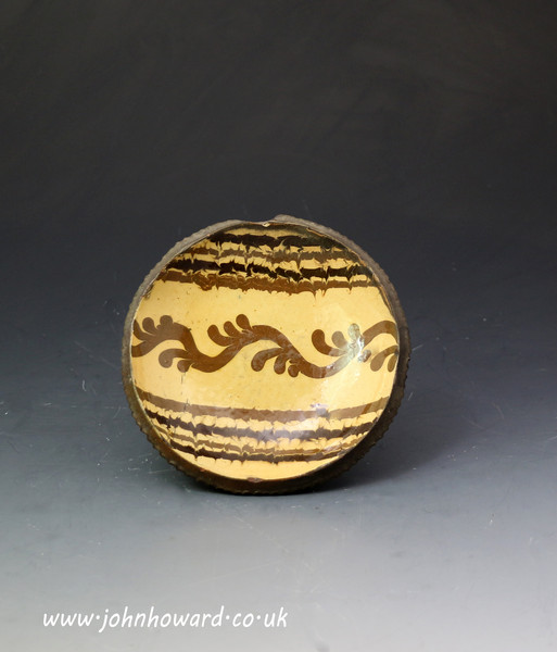 Antique English slipware pottery dish circa 1840