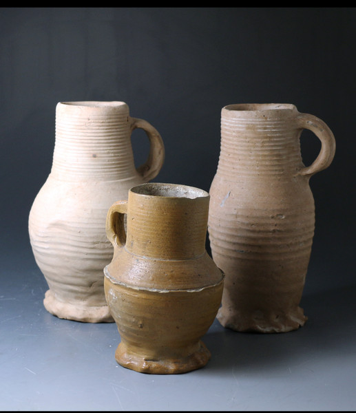 Antique medieval stoneware pottery Siegburg Germany 15th century