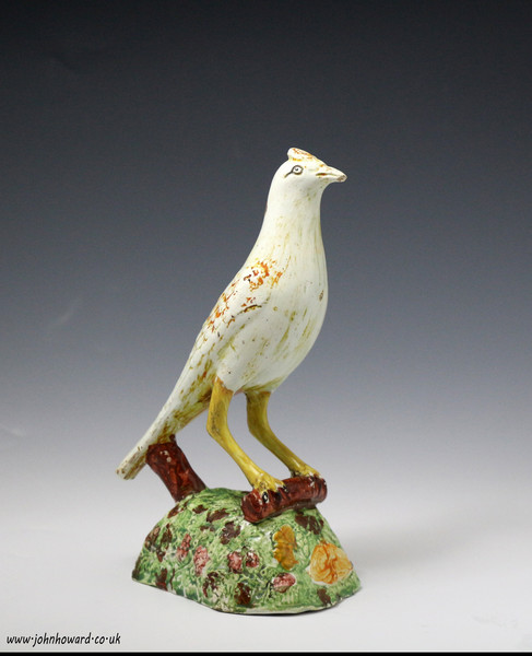 Staffordshire pottery pearlware figure of a bird early 19th century period