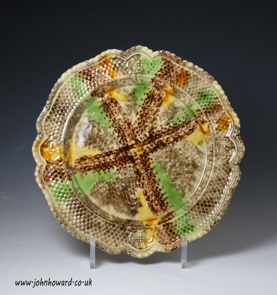 Early lead glaze Whieldon type Staffordshire plate circa 1770