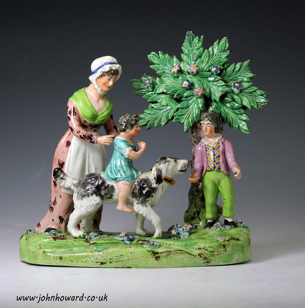 Staffordshire pearlware pottery large scale figure 