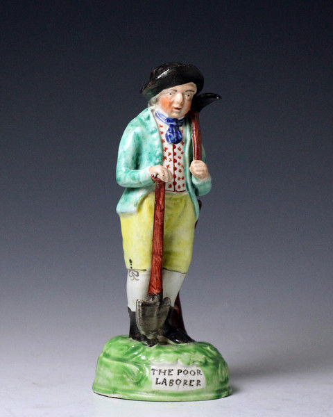 ANTIQUE sTAFFORDSHIRE PEARLWARE FIGURE 