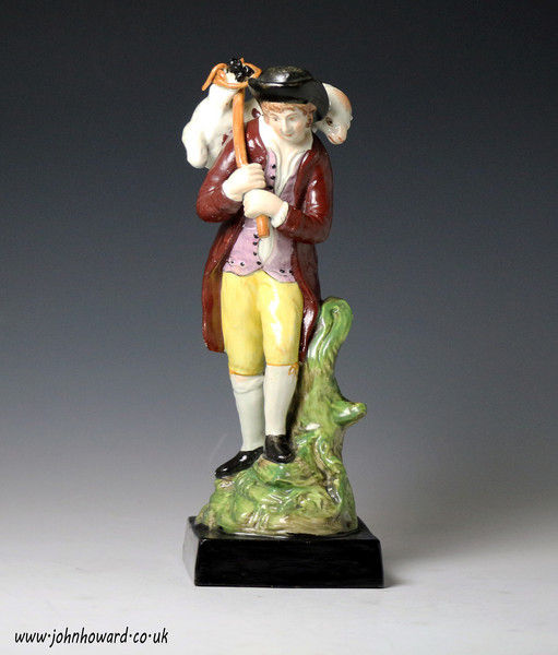 Antique Staffordshire pottery figure 