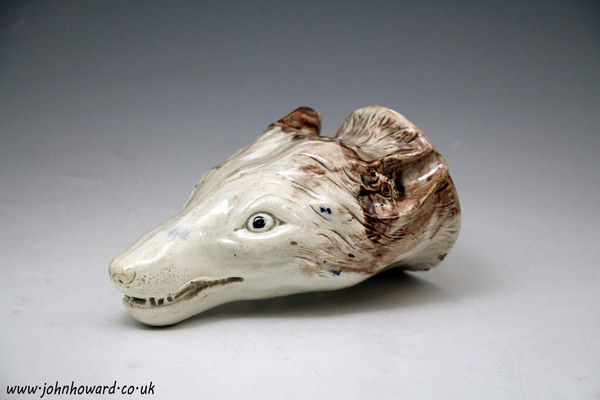 Whieldon type creamware body stirrup cup mid 18th century Staffordshire England