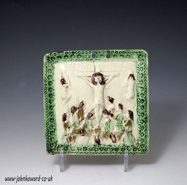 Staffordshire pottery creamware  plaque  