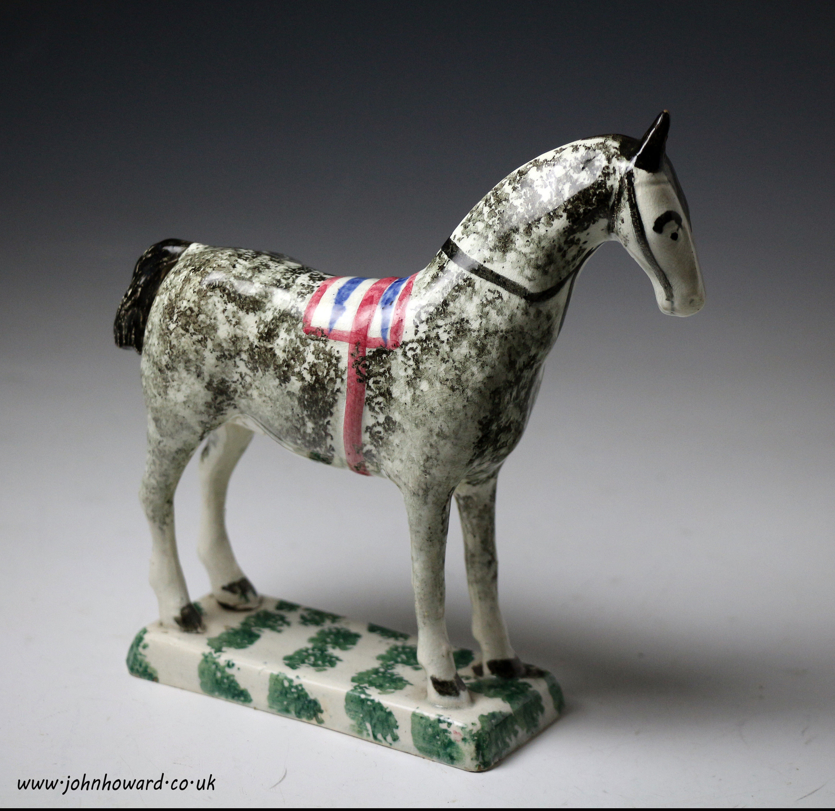 Antique English Pottery figure of a Horse, St Anthony's Pottery Newcastle upon Tyne England c1800