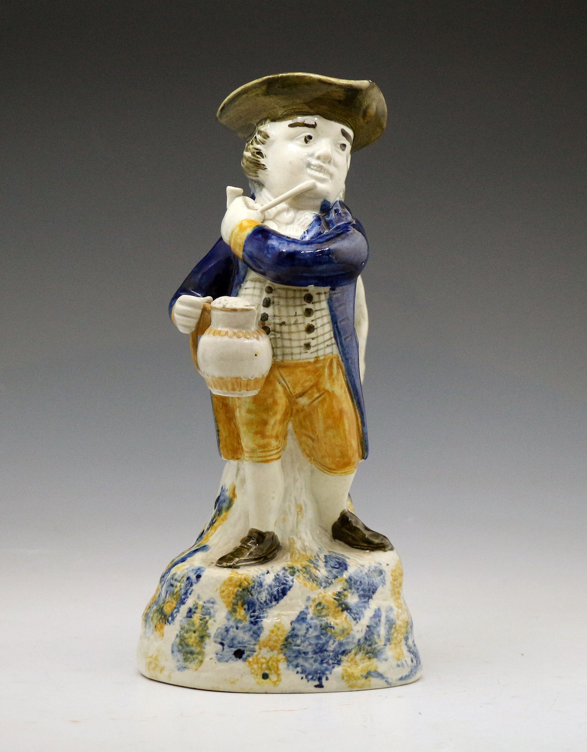 Prattware Pottery Toby Jug 