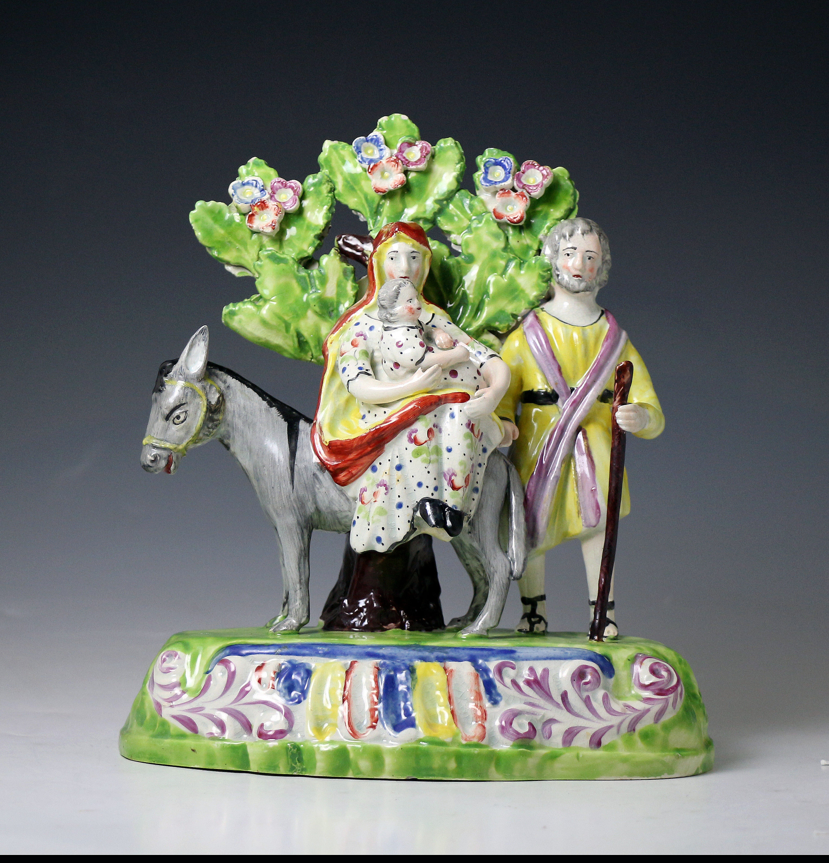 Staffordshire pottery bocage figure 