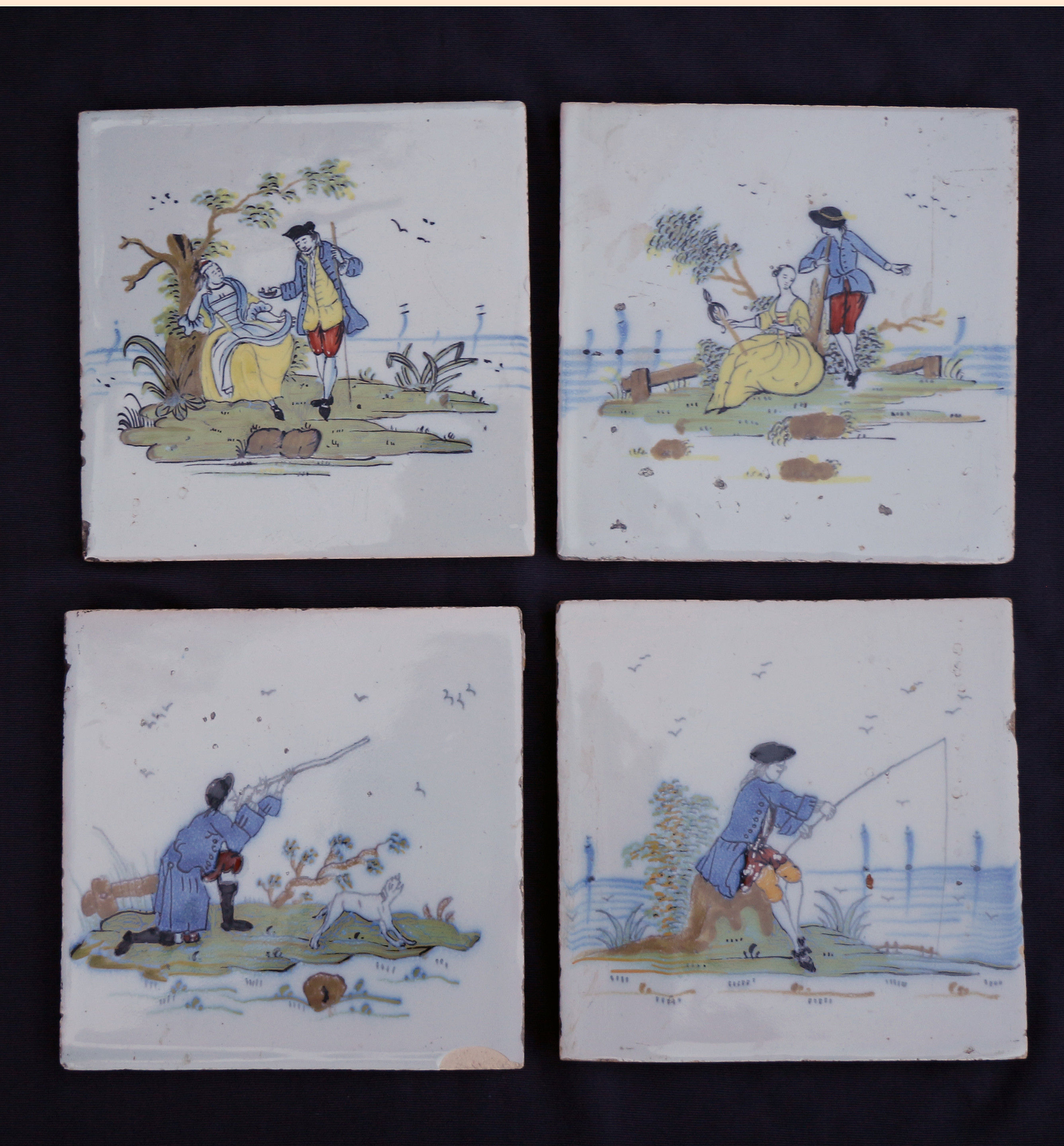 English defltware tiles mid 18th century Liverpool
