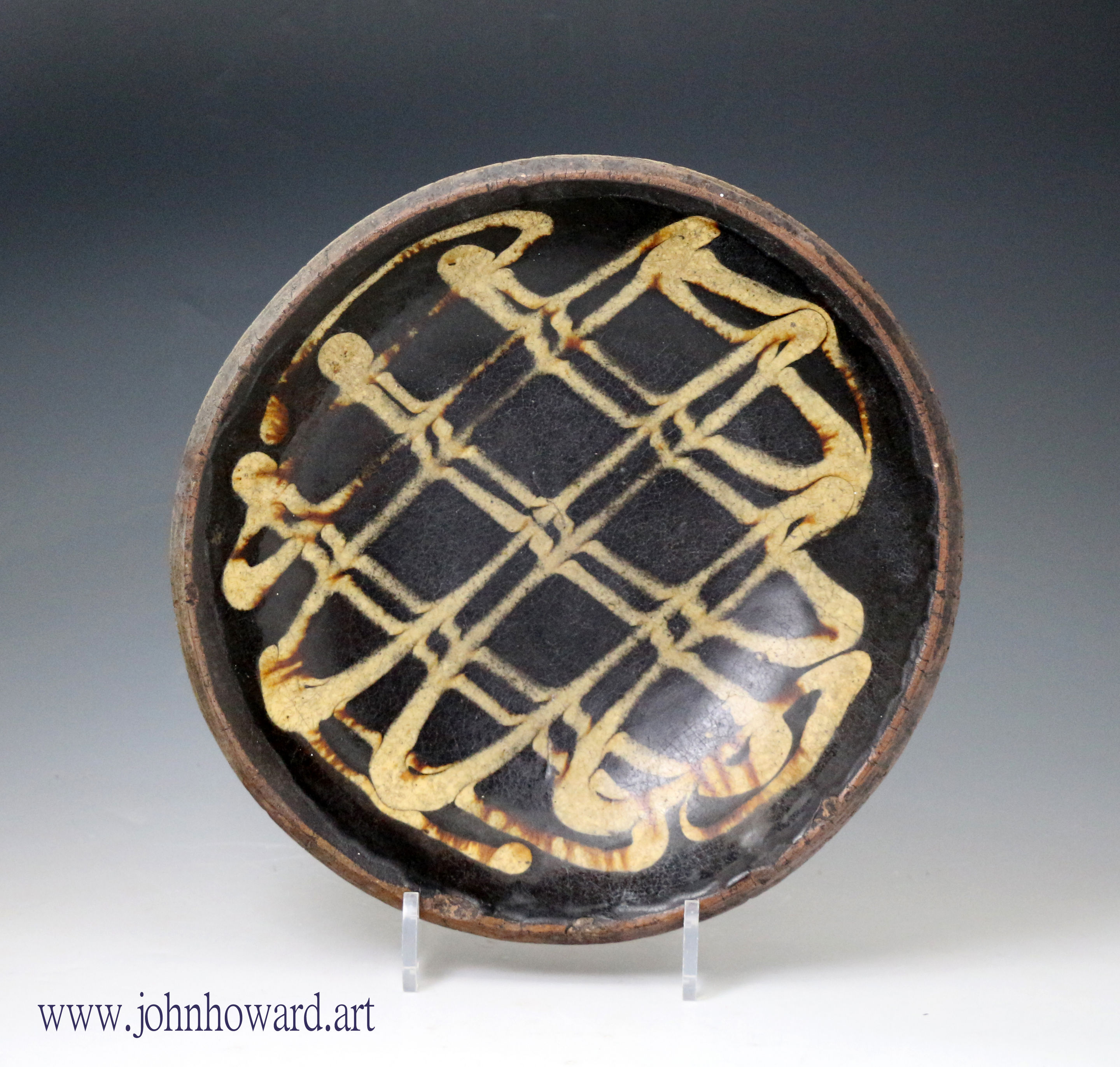 English earthenware slipware baking /loaf dish late 18th century antique period.