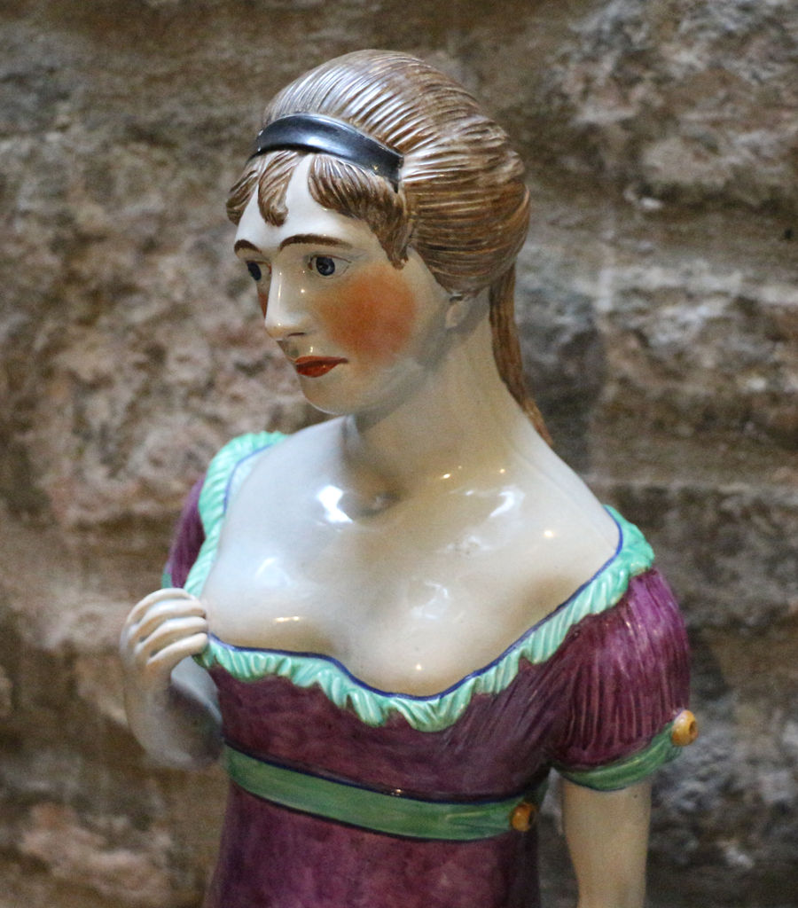 Antique Staffordshire pottery large scale figure of Venus, English early 19th century