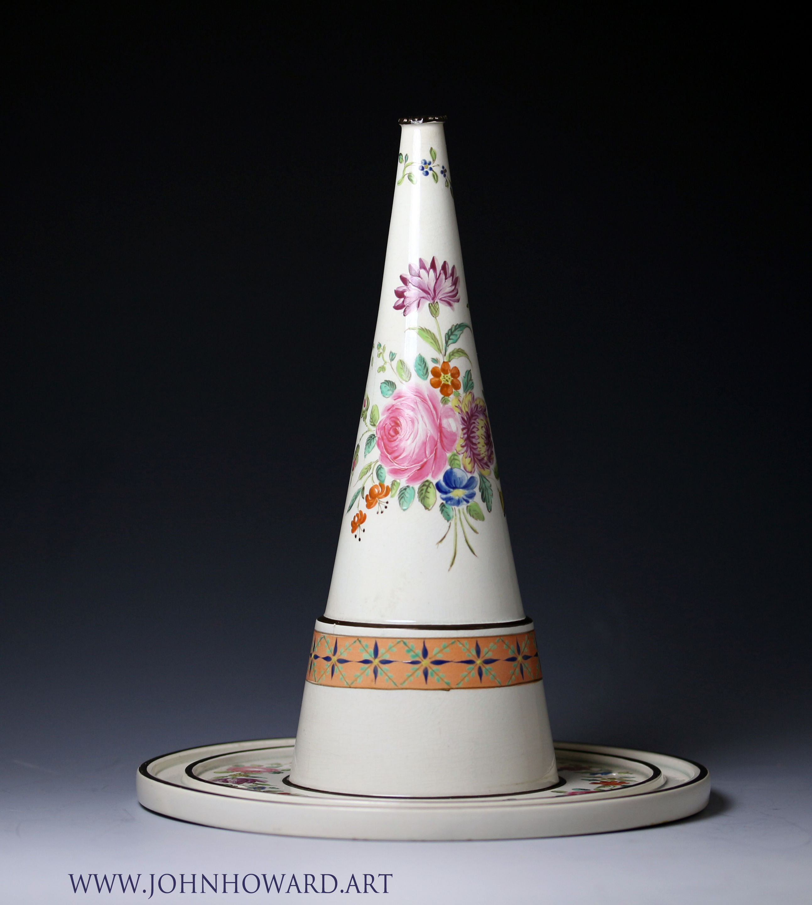 Antique English creamware  pottery conical shape  jelly core by Wedgwood late 18th century