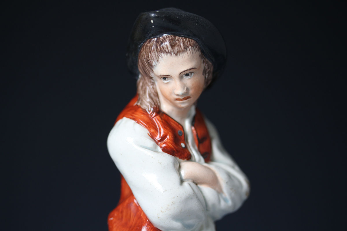 Antique English Staffordshire pottery figure of Simon or Cymon circa 1815