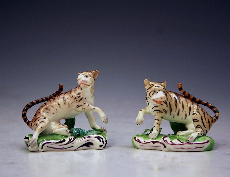 Tigers pair Derby porcelain England circa 1800 