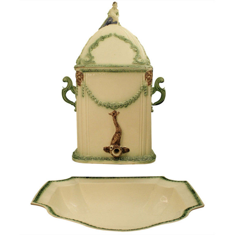 WATER CISTERN WITH ORIGINAL BASIN ENGLISH POTTERY C1775