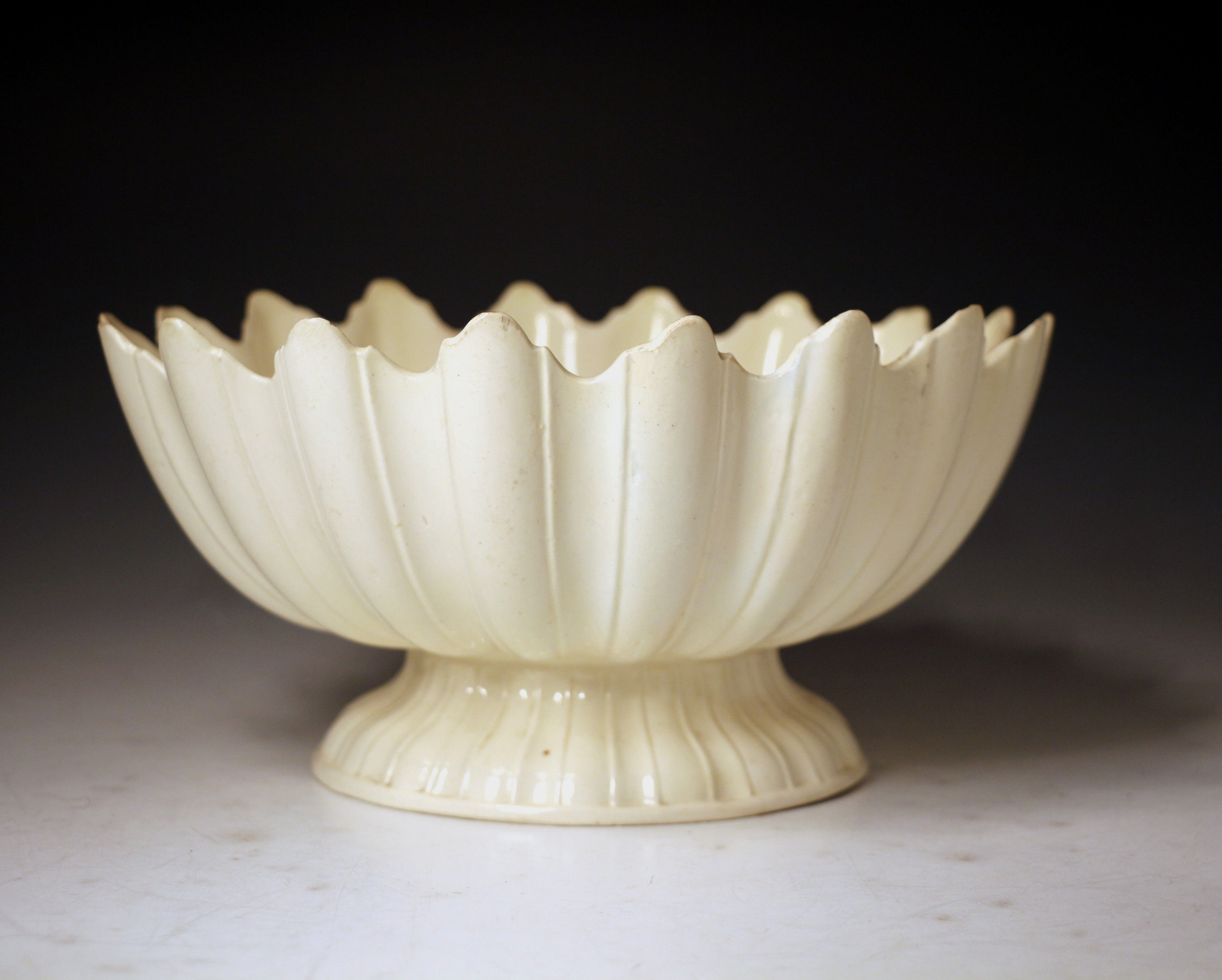 Creamware pottery salad bowl Probably Staffordshire c1780